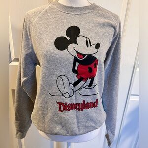 Disneyland Mickey Mouse pullover sweater. Size Small. Gray color.